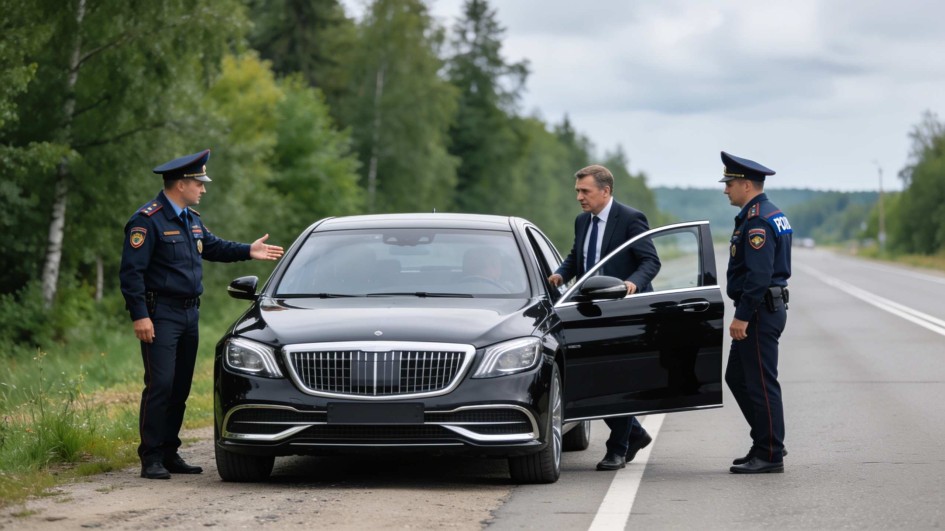 Служебный автомобиль губернатора Вологодской области встал на трассе из-за нехватки топлива