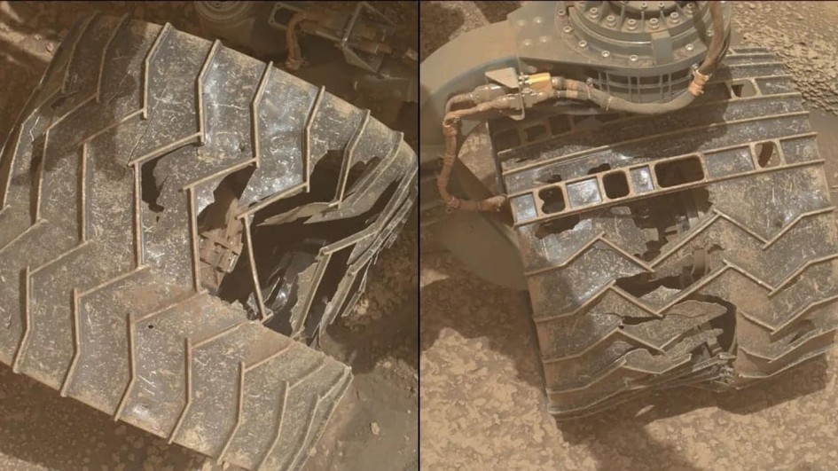 NASA опубликовало свежие снимки изношенных колес Curiosity после 14 лет на Марсе