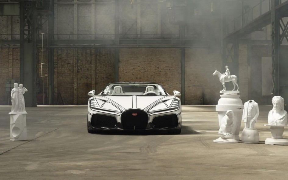 Bugatti показала родстер с фарфоровыми деталями: новая версия W16 Mistral