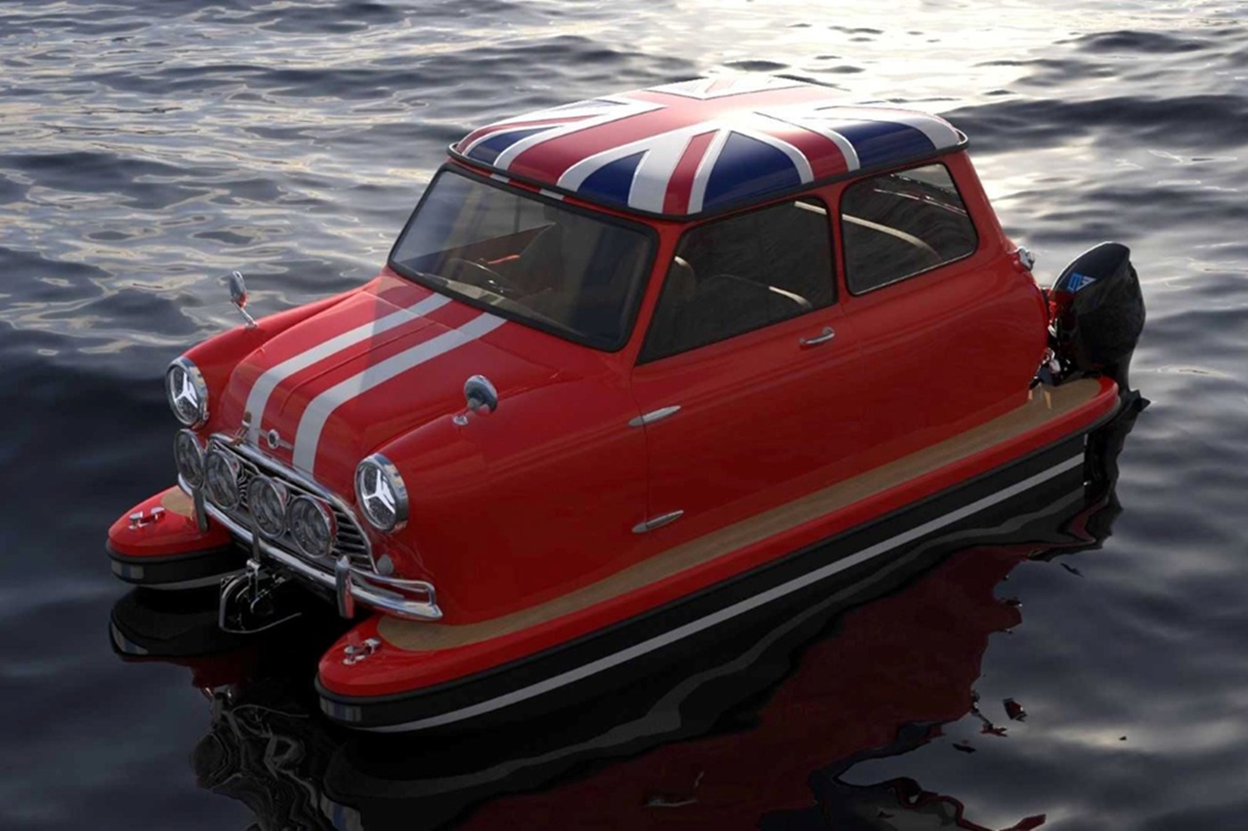 Классика на воде: Floating Motors превращает ретроавто в электрокатамараны