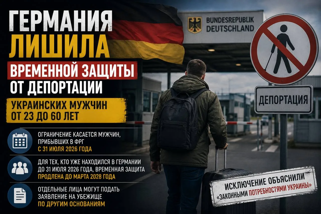 Германия закрывает «лазейку» для защиты украинских мужчин от мобилизации