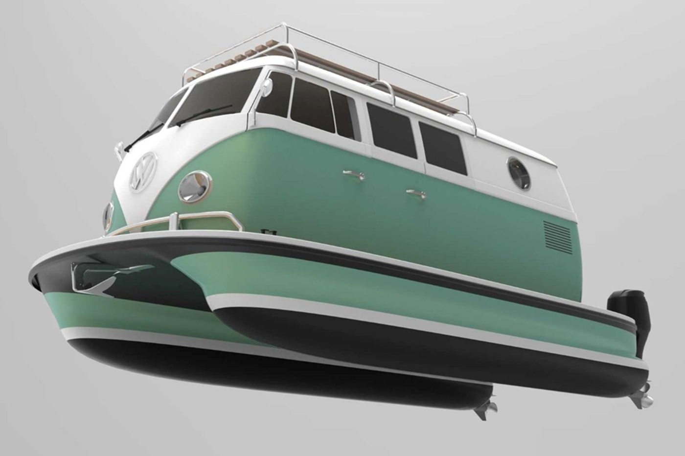 Классика на воде: Floating Motors превращает ретроавто в электрокатамараны