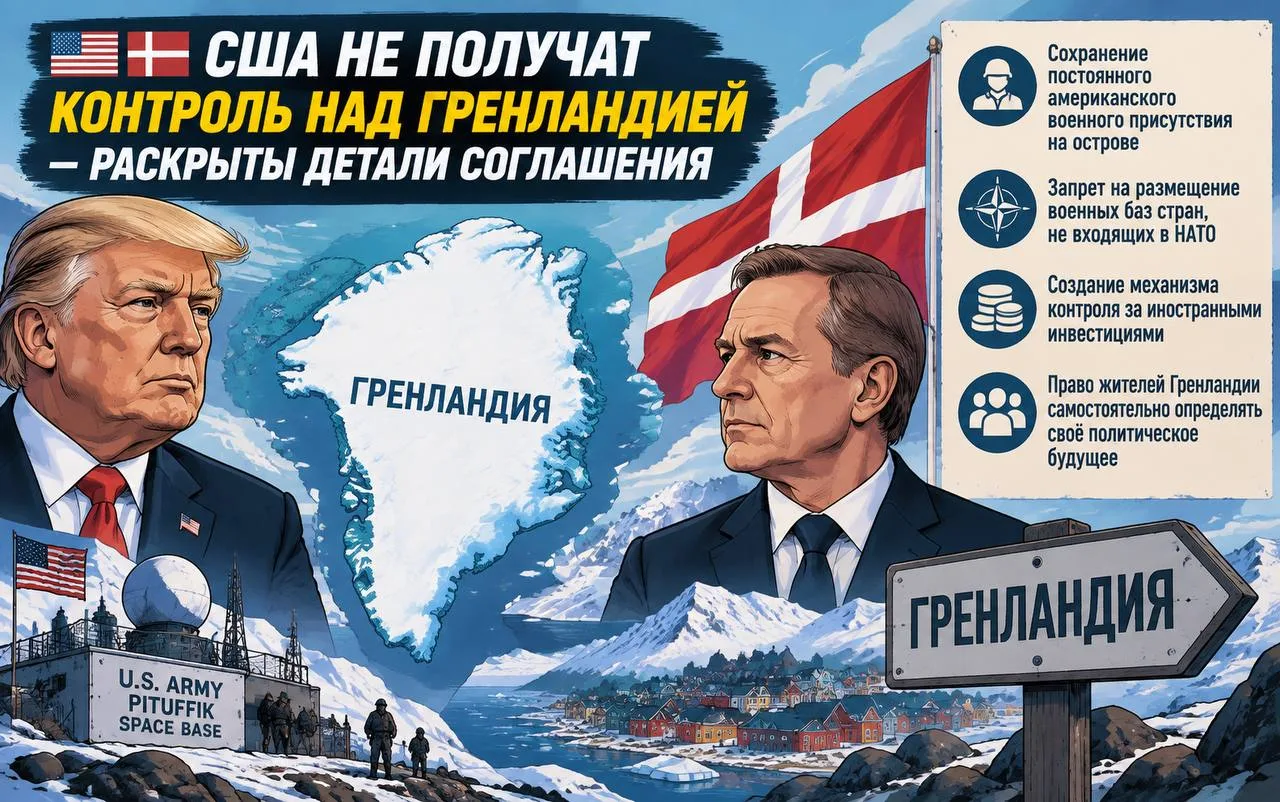Соглашение, которое лишает США контроля над Гренландией: ключевые детали