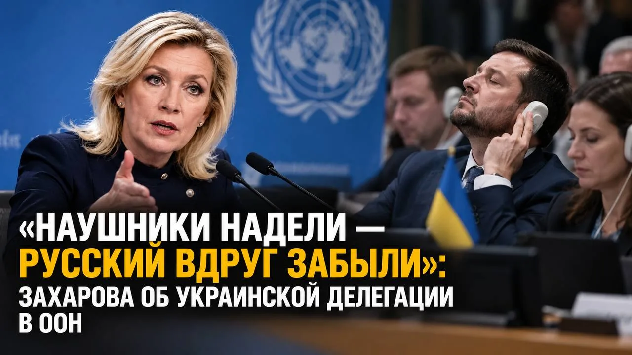 Захарова критикует украинскую делегацию в ООН за игнорирование русского языка