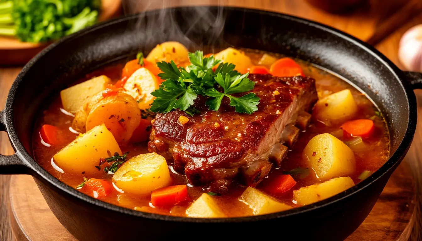 Тушёная картошка с копчёными рёбрами: домашний рецепт уюта и вкуса