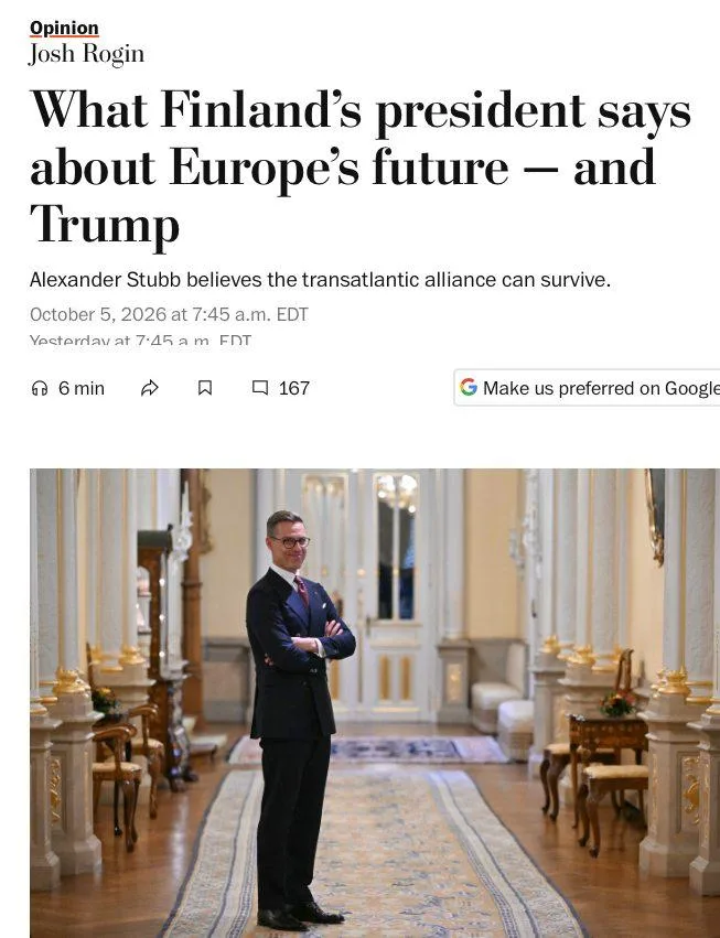 Президент Финляндии анонсирует кардинальные изменения к 2030 году