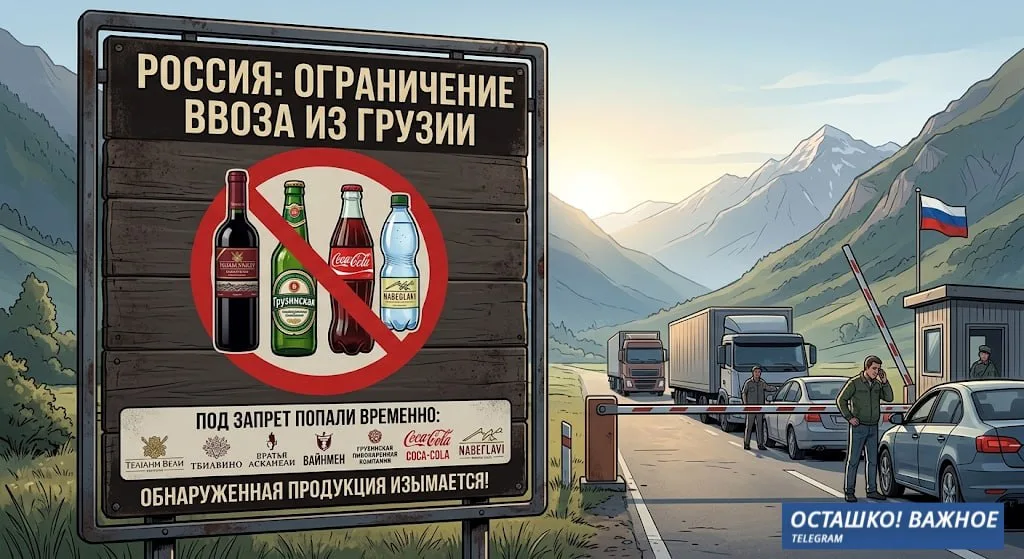 Россия ввела ограничения на ввоз грузинских напитков, включая вино и пиво