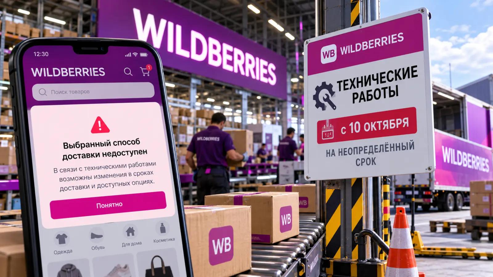 Wildberries объявил о временных сбоях в работе до 10 октября