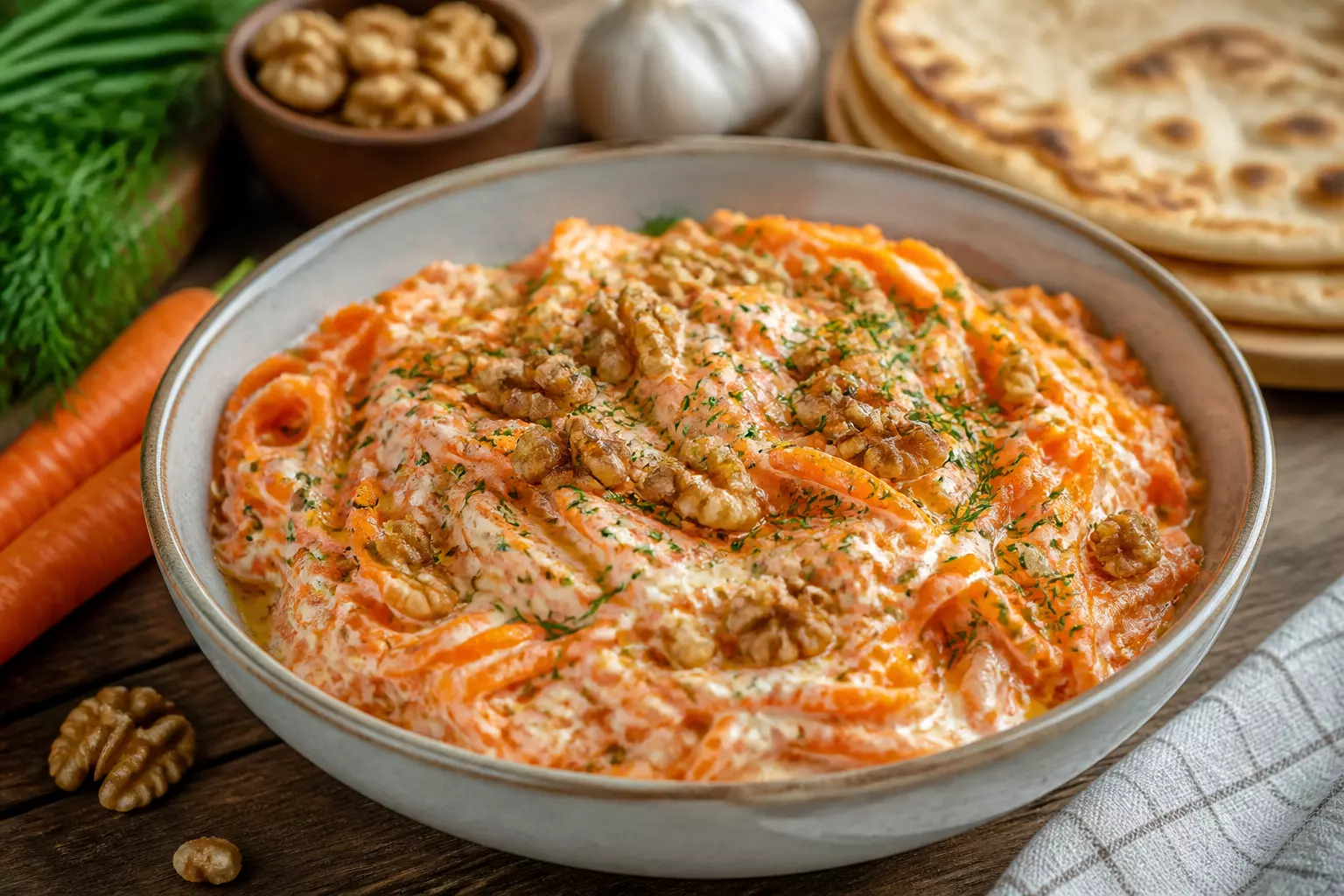 Раскройте секрет простого и вкусного морковного салата «Хавуч таратор» с йогуртом и обжаренной морковью