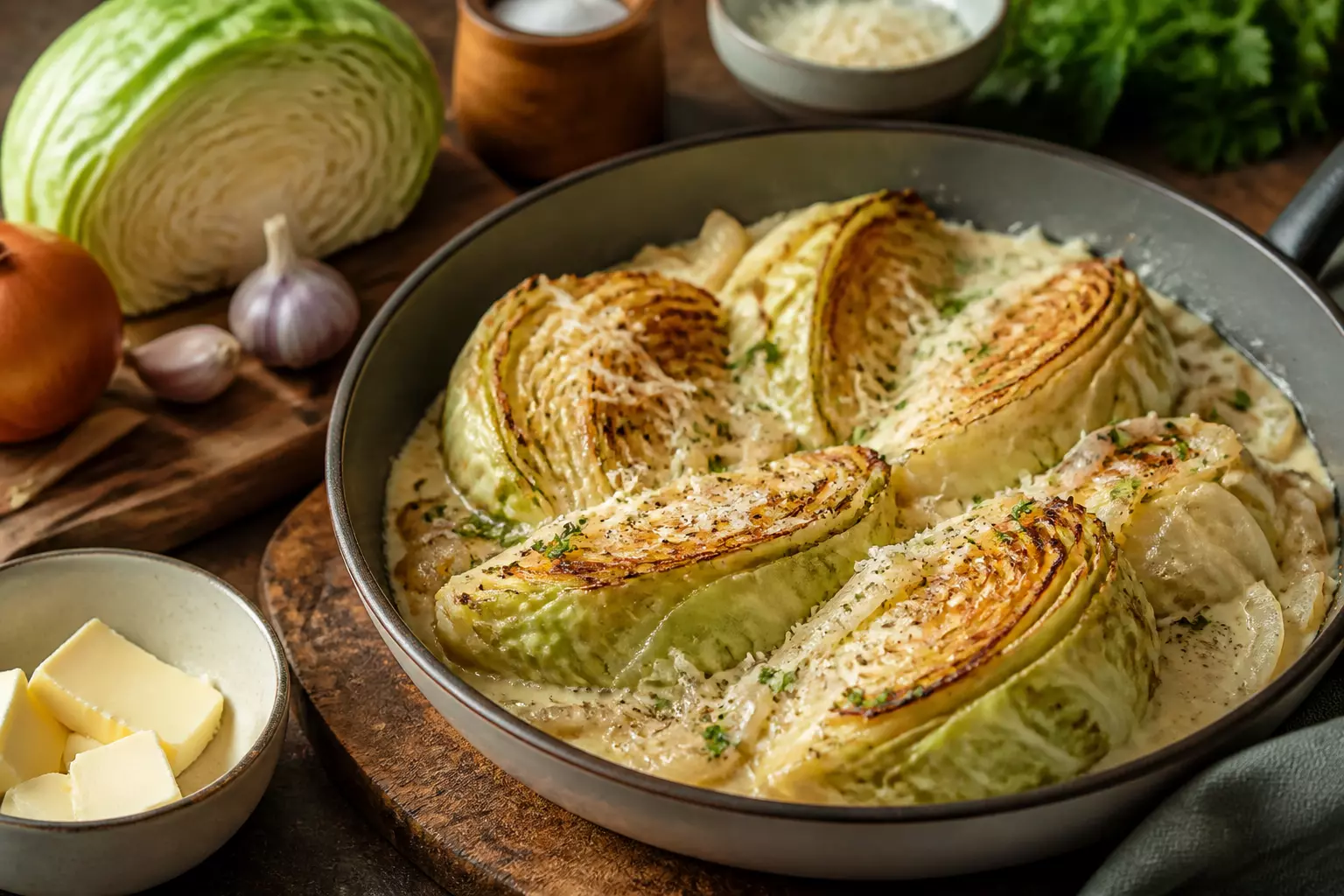 Секрет идеальной капусты: тушим дольками для ресторанного вкуса без лишних хлопот